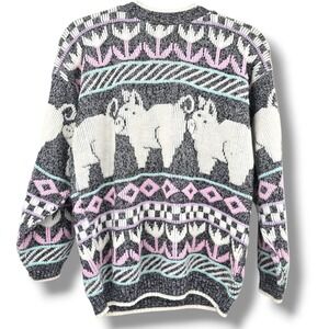 Vintage‎ Pig Sweater Novelty Crewneck Pullover Pastelcore Aesthetic Cottagecore